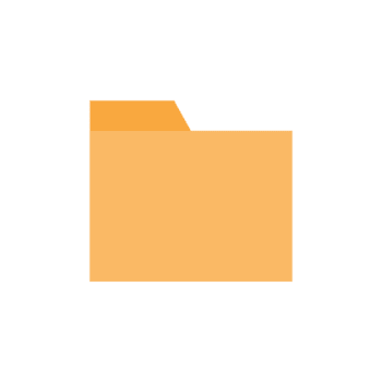 semplice piatto stile cartella vuoto arancia colore design elemento png