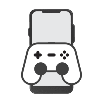 moderno plano diseño juego controlador en móvil teléfono solicitud icono png