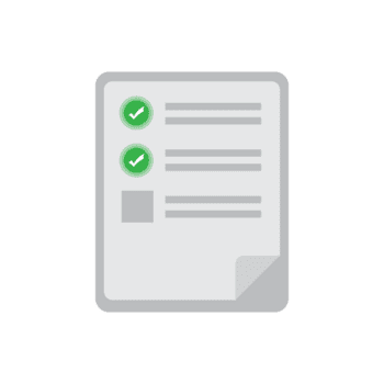 plano Projeto simples lista de controle com marca de verificação ícone forma documento png