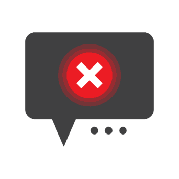 moderno piatto stile errore Messaggio notifica bolla interfaccia elemento icona png