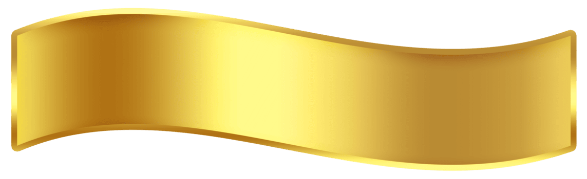 Ribbon Gradient Gold Frame png