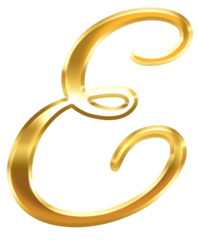 caligrafia ouro carta e png