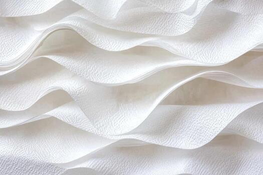 Close-up of folded white paper napkins photo