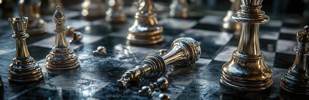 ajedrez piezas en un a cuadros tablero foto