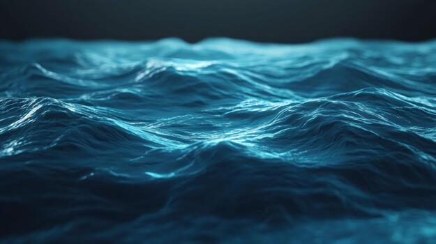 Abstract digital ocean waves photo