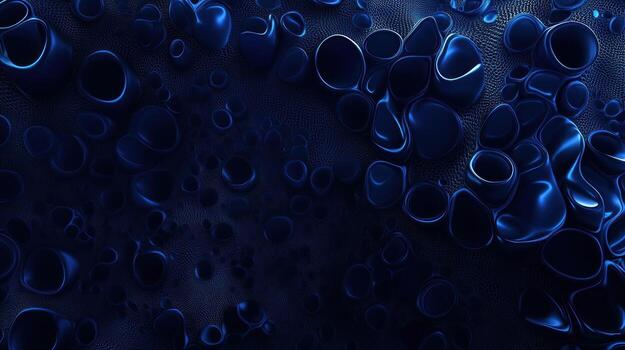 Abstract deep blue textured surface with organic forms photo