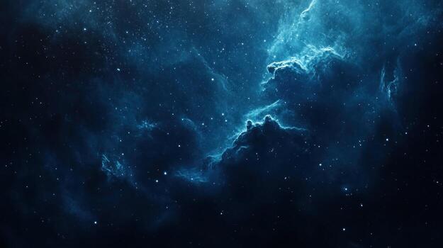 Deep space nebula, swirling cosmic clouds photo