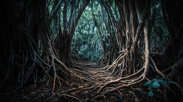 Mystical jungle path photo