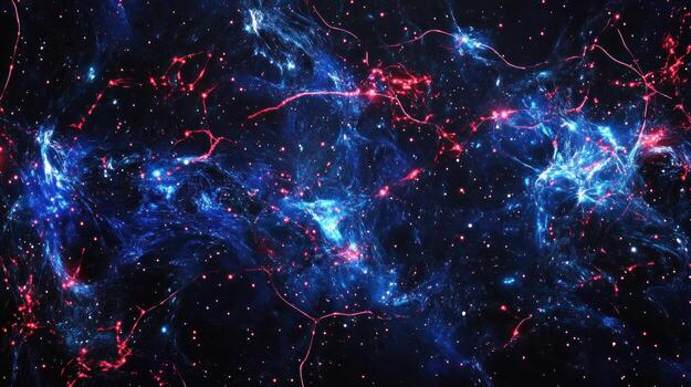 Abstract cosmic nebula. A vibrant display of space photo