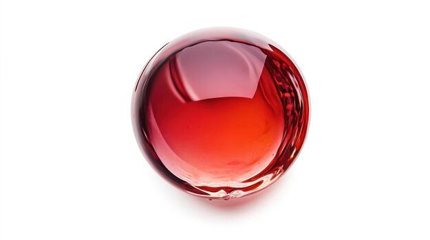 Red sphere, smooth surface, glossy finish photo
