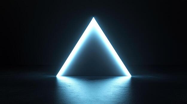 Abstract glowing triangle photo
