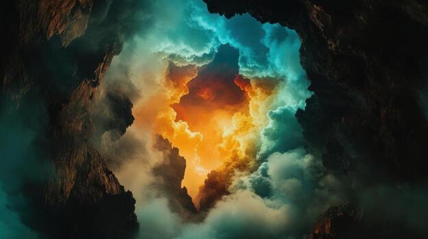 A vibrant, dramatic view of clouds photo
