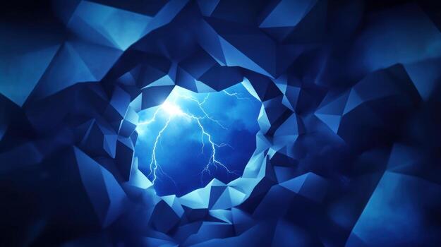 resumen túnel con un Estallar de relámpago foto