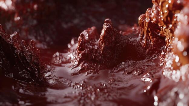 Abstract textured landscape of deep red photo