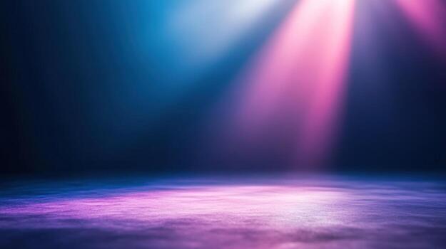 Empty stage with vibrant lighting photo