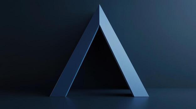 Abstract, dark, geometric shape photo