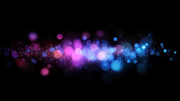 resumen brillante partículas en un negro antecedentes foto