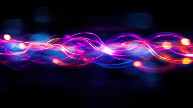 Abstract glowing waves photo