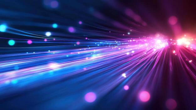 Abstract vibrant speed lines with light effects photo