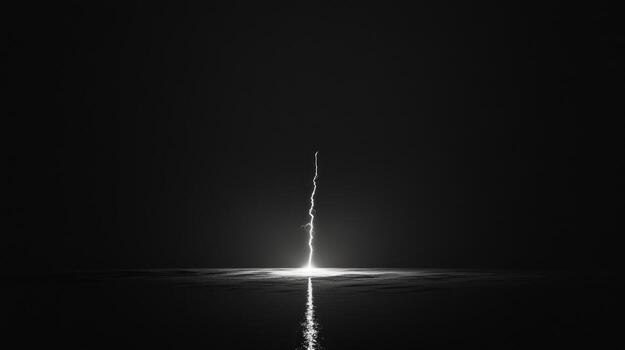 A vertical light streak against a dark backdrop photo