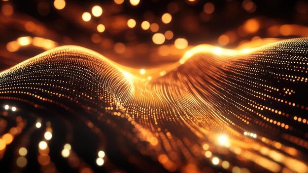 Abstract wavy gold digital texture photo