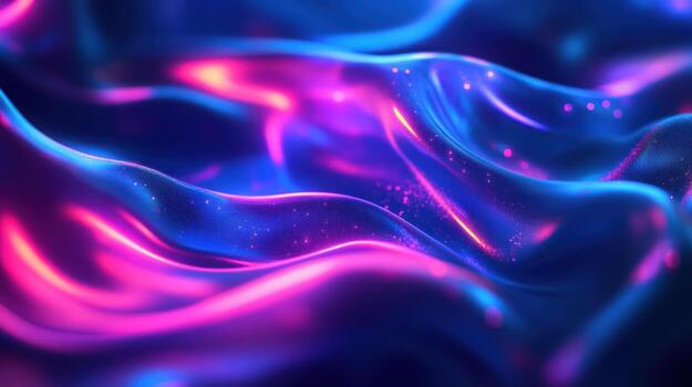 Abstract fluid shapes in vibrant neon colors photo