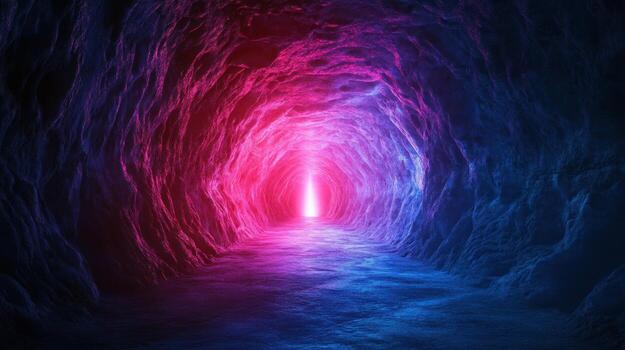 resumen túnel con vibrante ligero foto