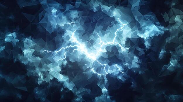 Abstract polygonal storm photo