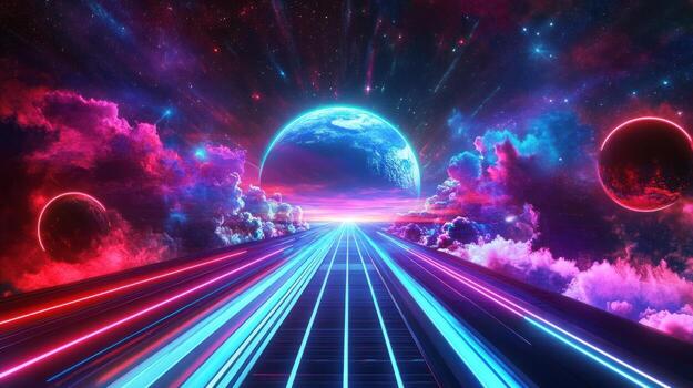 neón espacio autopista foto