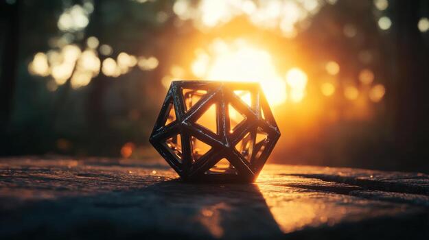 Geometric object in sunlight photo