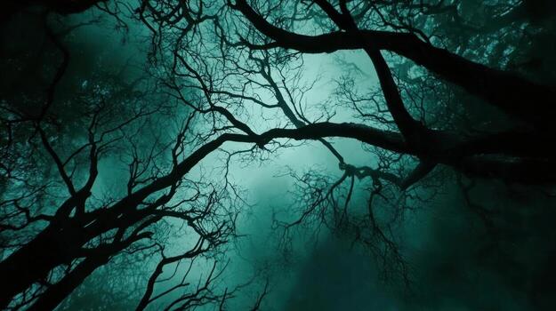 Gloomy forest canopy photo
