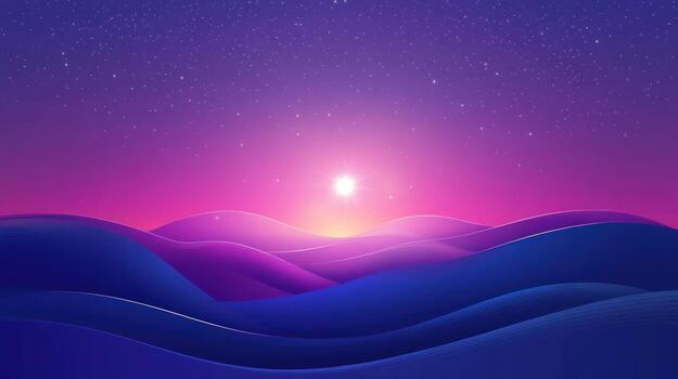 Sunrise over undulating hills photo