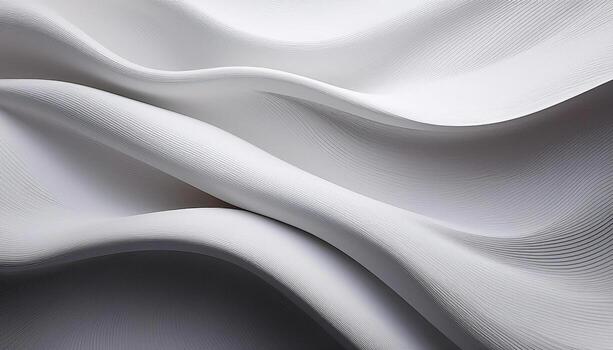 Dynamic curves create a minimalist white and grey abstract background with flowing textures photo