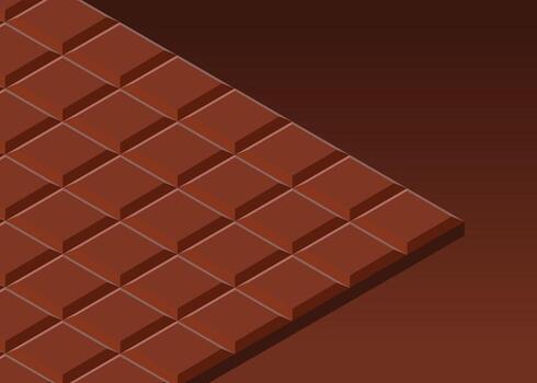 Chocolate bar design element, 3D isometric vector