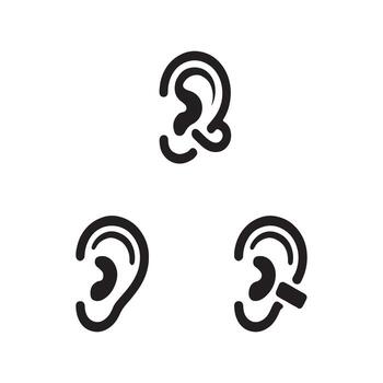 Ear Cuff Solid Icons Pack vector