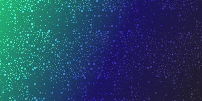 degradado cuadrado partícula campo verde a azul resumen digital diseño. vector