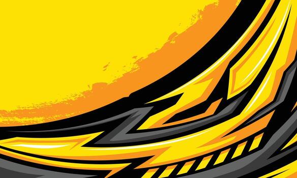Abstract yellow and black design vector