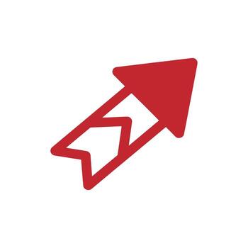 Three colorful arrows pointing upward symbolizing growth progress success and momentum vector