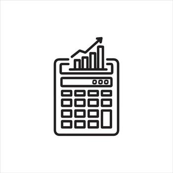 Two calculator icons showing financial growth charts data analysis business success vector