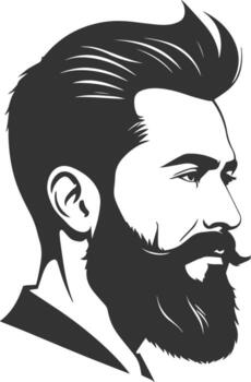 Art of stylish man with beard and mustache various vector