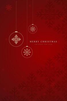 Elegant red merry christmas tree, Flat design of Christmas tree concepts. A christmas elements Red abstract background vector