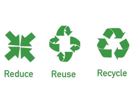 reducir reutilizar reciclar símbolo vector