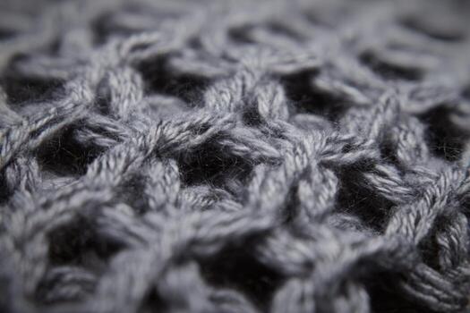 Close-up view of intricate knit pattern showcasing texture and detail photo