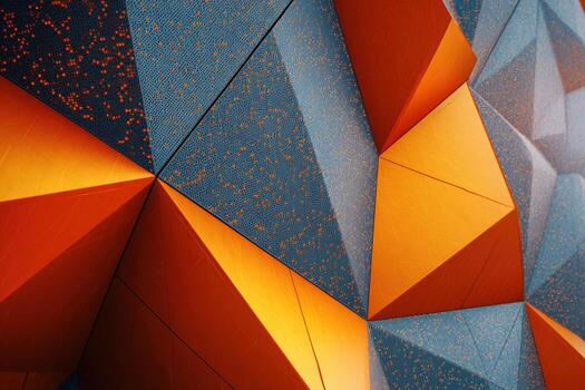 moderno arquitectura caracteristicas vistoso poligonal pared diseño en urbano ajuste foto