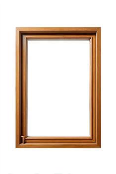 A rectangular wooden frame with an open interior. The frame appears to be for a window photo