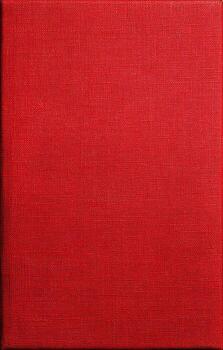 un rectangular libro cubrir en un sólido, Rico rojo con sutil texturizado vertical líneas foto