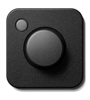 Square black control knob photo