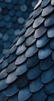 de cerca ver de superposición, azul oscuro, en forma de escama losas foto