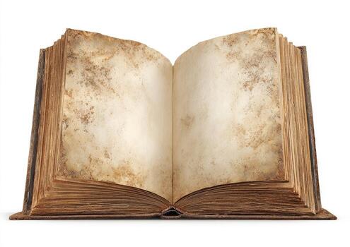 An open book with a blank page photo