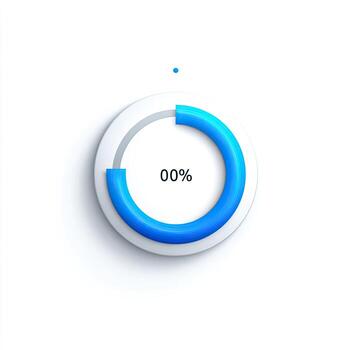 A blue circle with the percentage sign on it photo